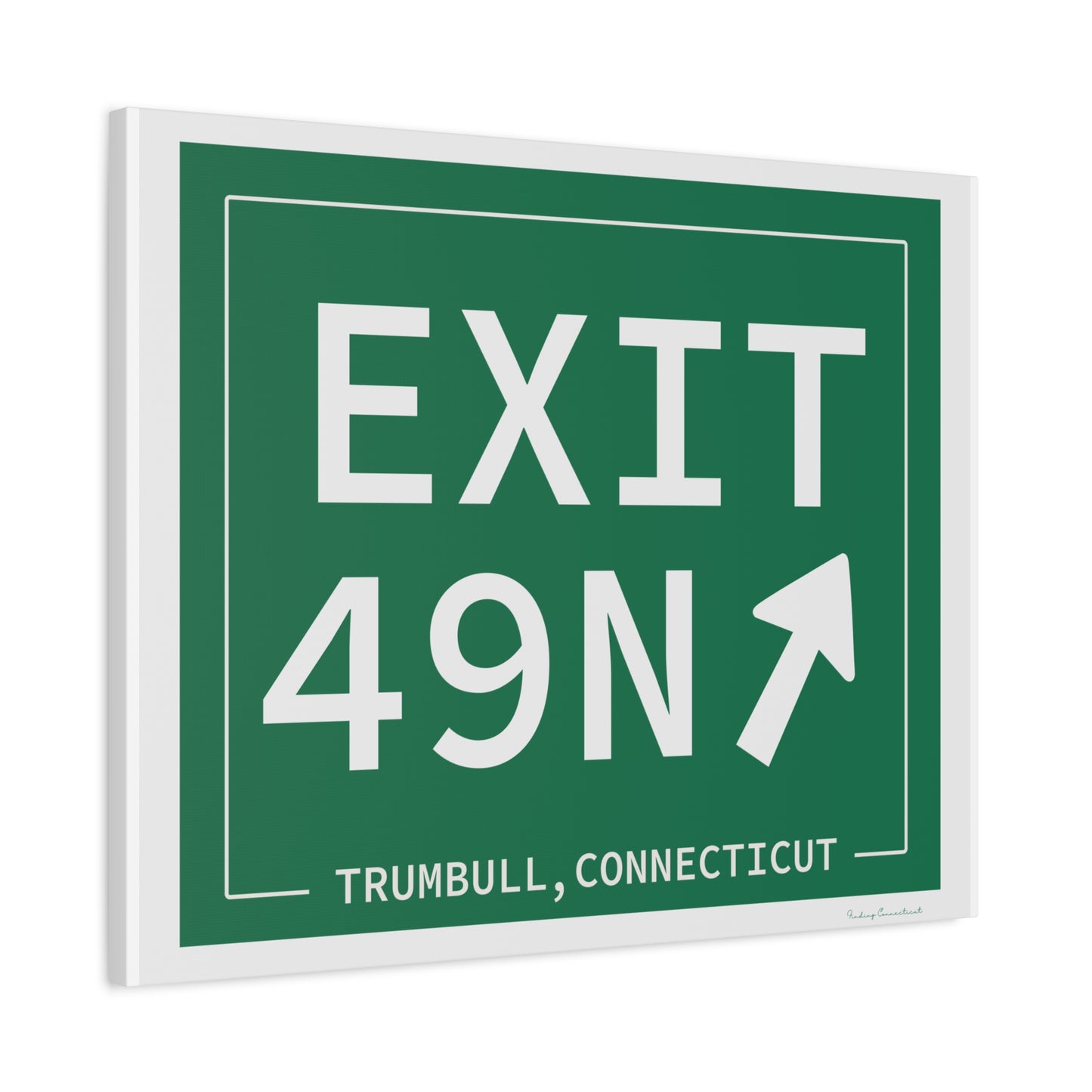 Vintage Exit 49N Merritt Parkway Sign Matte Canvas, Stretched, 1.25"