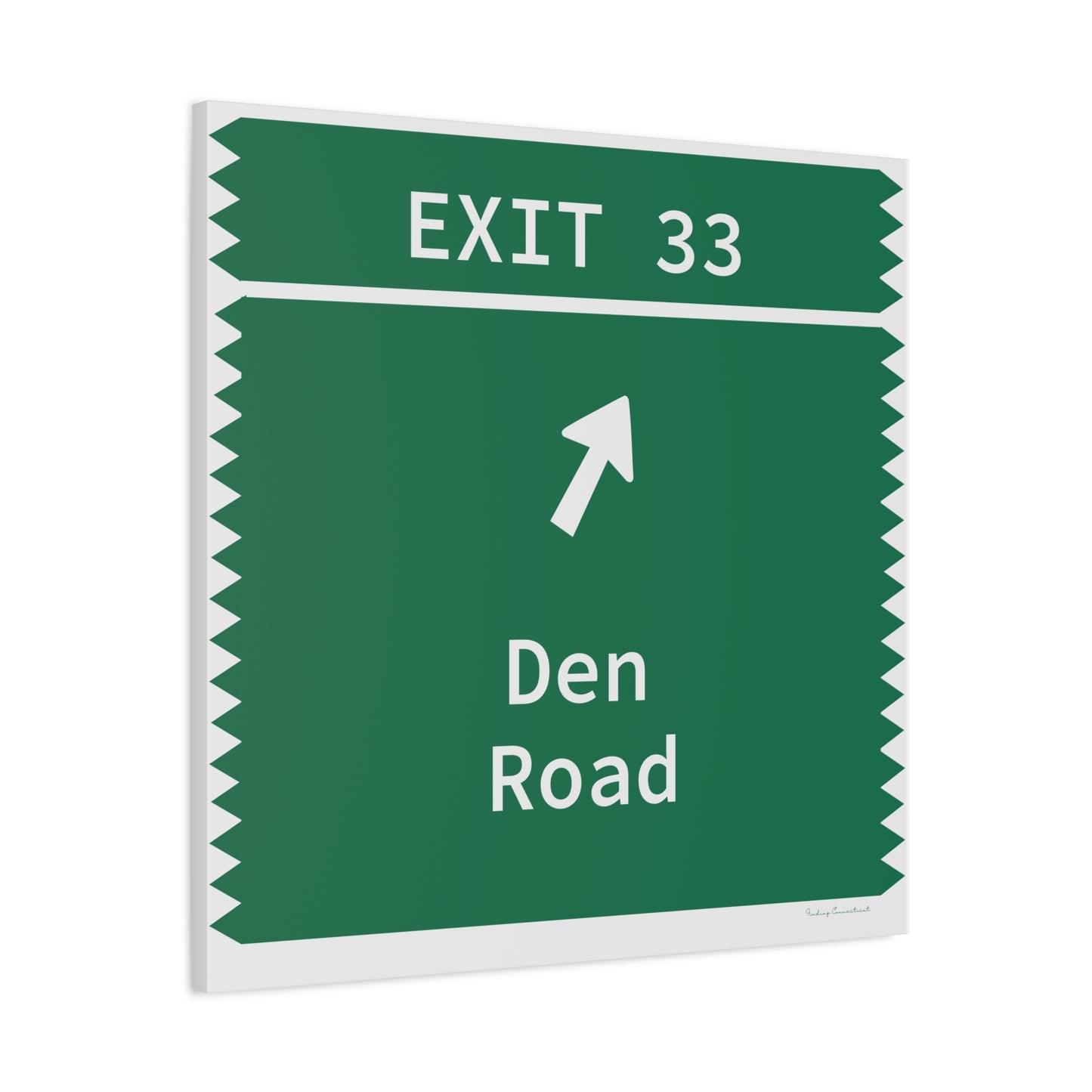 Vintage Merritt Parkway Exit 33 Sign Matte Canvas, Stretched, 1.25"