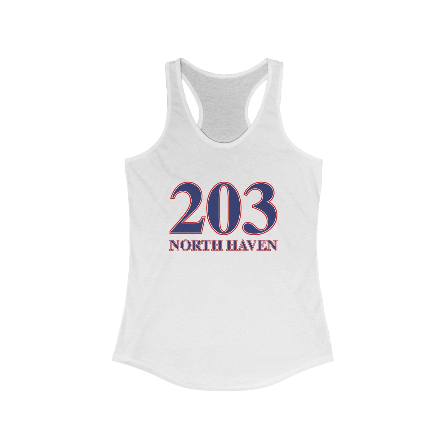 203 North Haven Red White & Blue Women's Ideal Racerback Tank Top