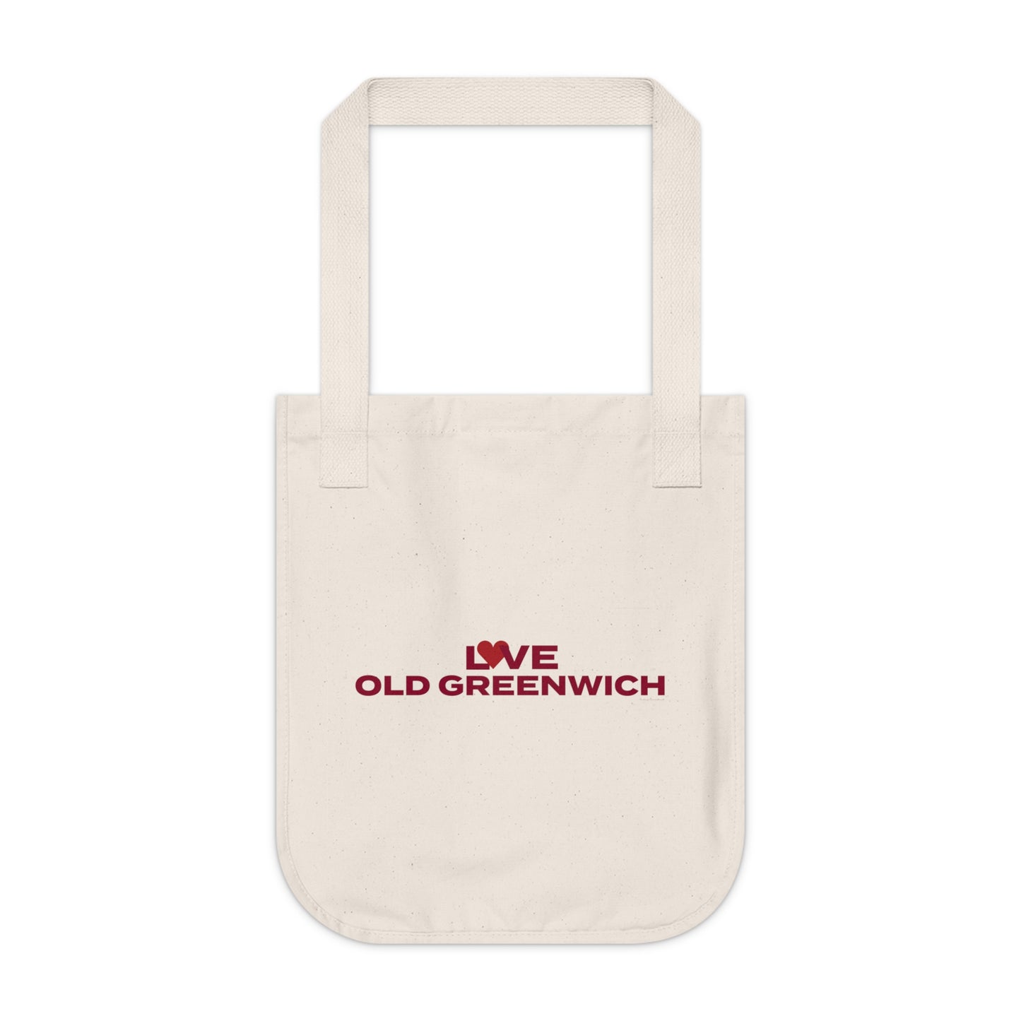 Love Old Greenwich Organic Canvas Tote Bag