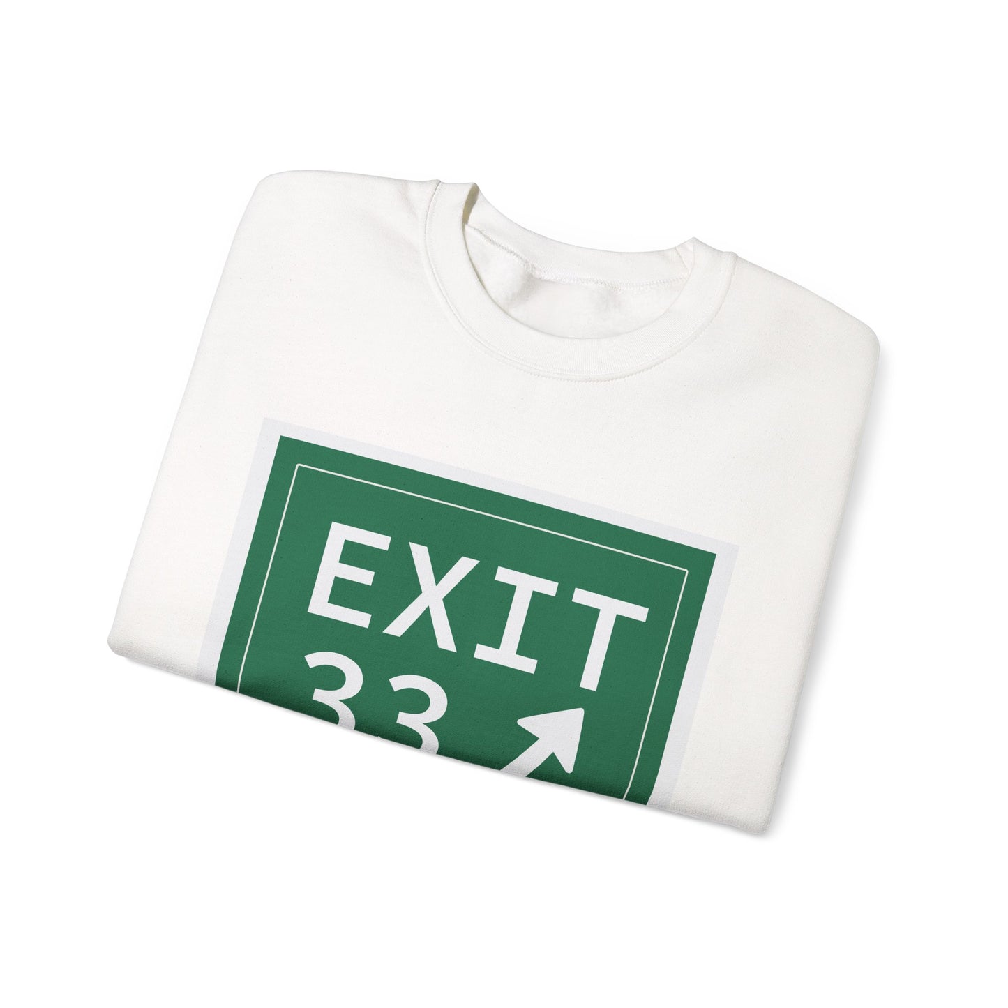 Vintage Exit 33 Merritt Parkway Sign Unisex Heavy Blend™ Crewneck Sweatshirt