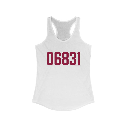 06831 - Greenwich Connecticut Zip Code Women's Ideal Racerback Tank Top