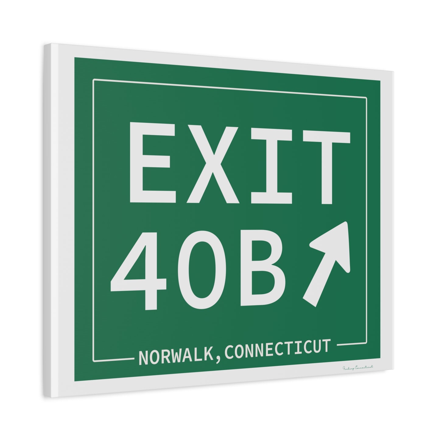 Vintage Exit 40B Merritt Parkway Sign Matte Canvas, Stretched, 1.25"