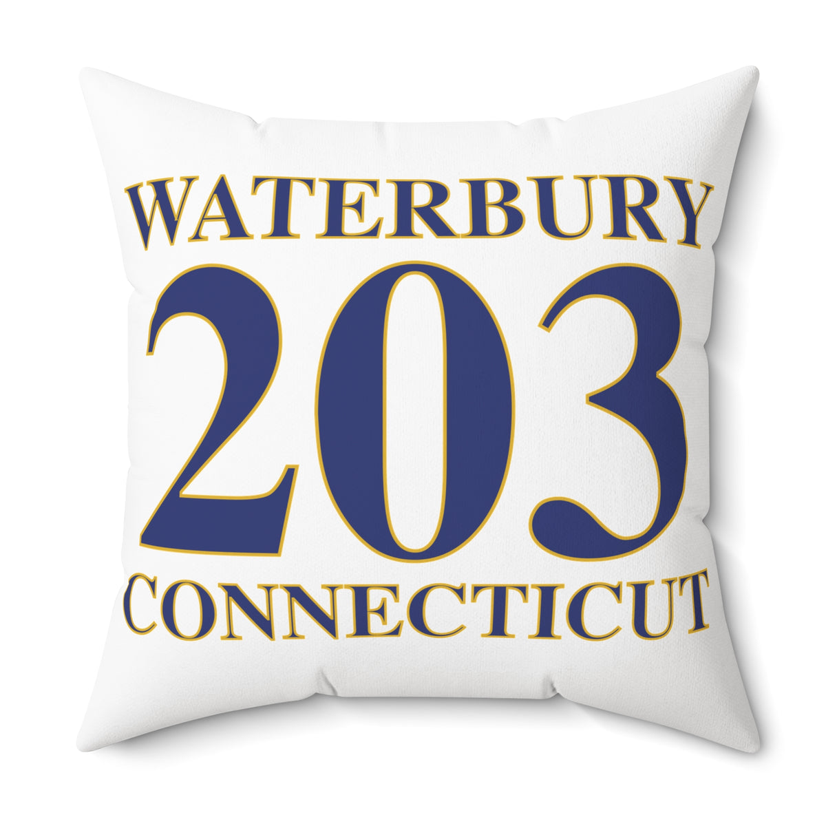 Waterbury 203 Connecticut Polyester Square Pillow