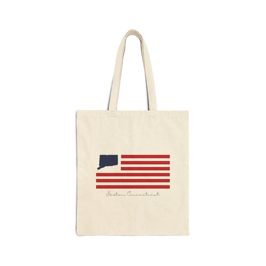 Easton Connecticut Flag Cotton Canvas Tote Bag