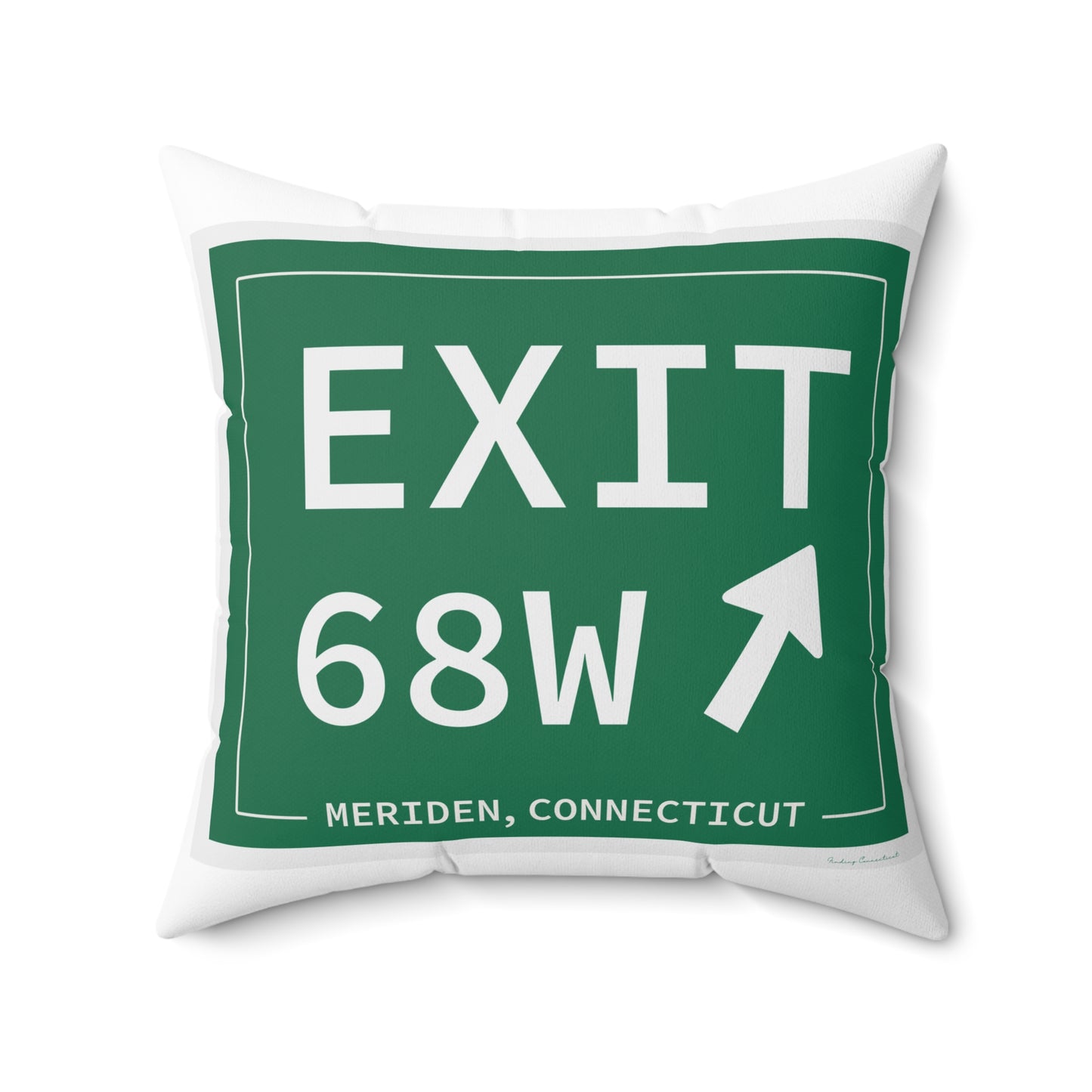 Vintage Exit 68W WCP Sign Spun Polyester Square Pillow