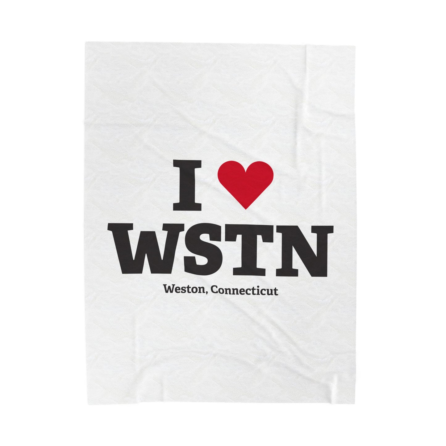 I Heart WSTN Velveteen Plush Blanket