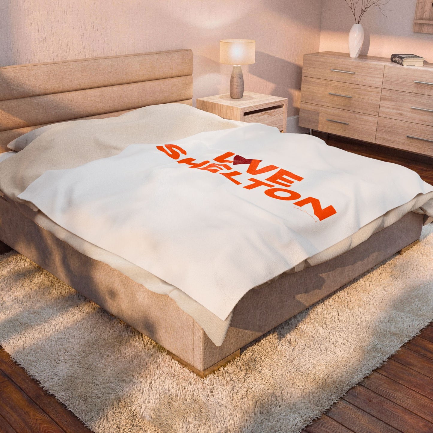 Love Shelton Velveteen Plush Blanket