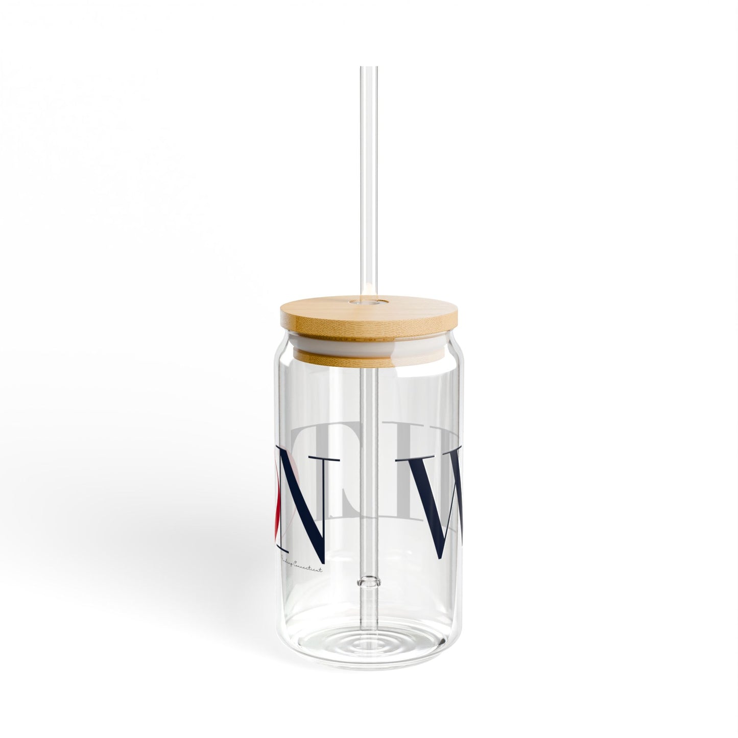 41 Tilt Wilton Glass Can with Straw and Lid, 16oz