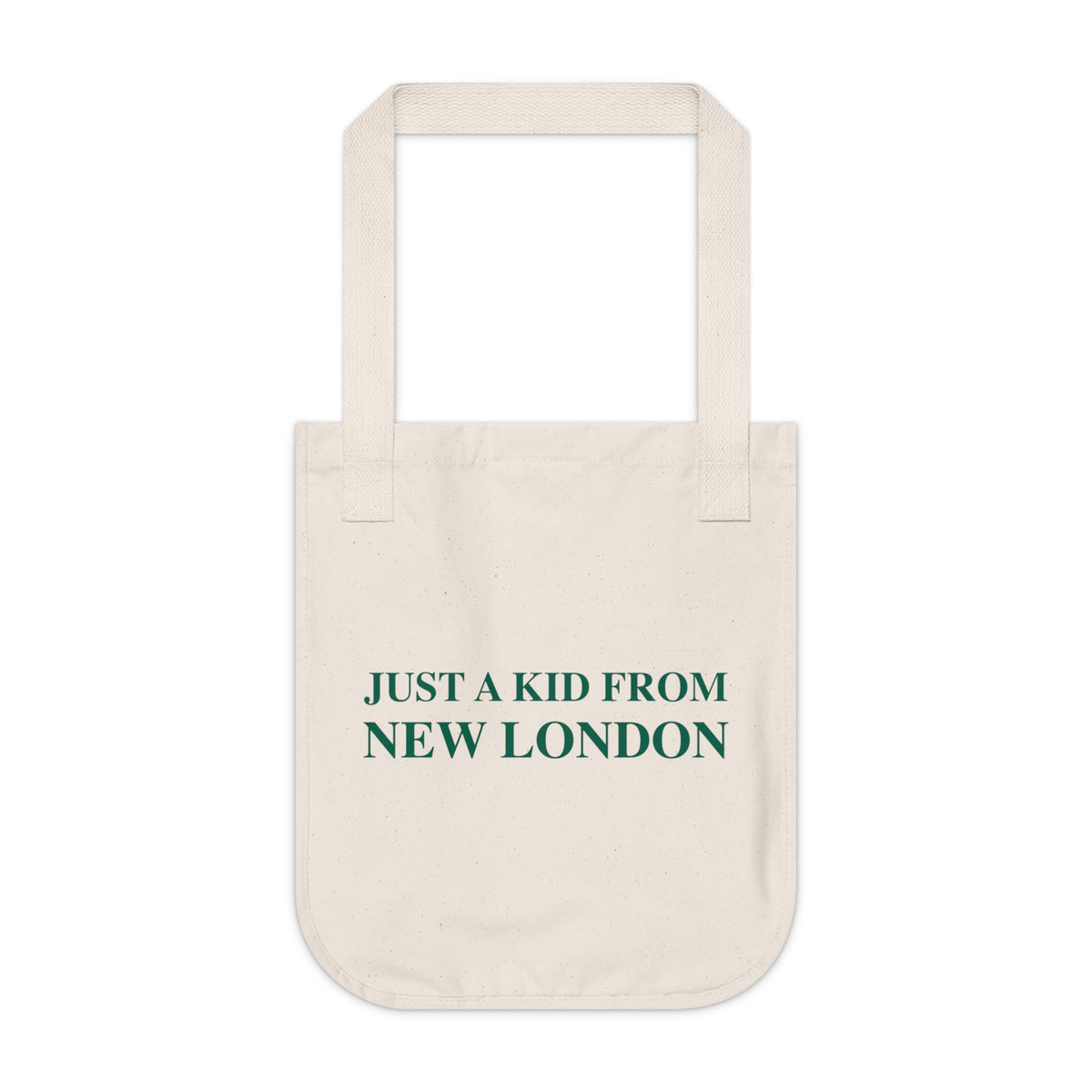 Just a kid from New London Organic Canvas Tote Bag