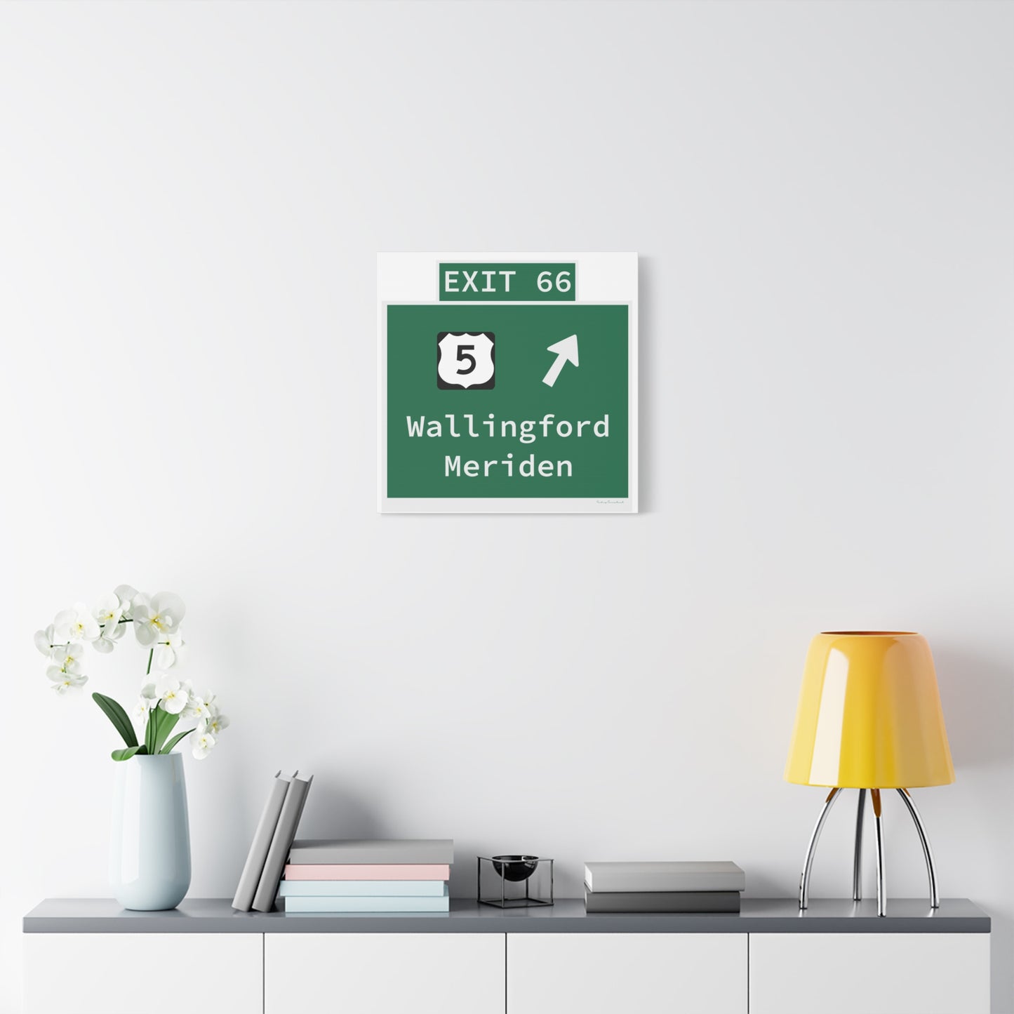 Vintage WCP Exit 66 Sign Matte Canvas, Stretched, 1.25"