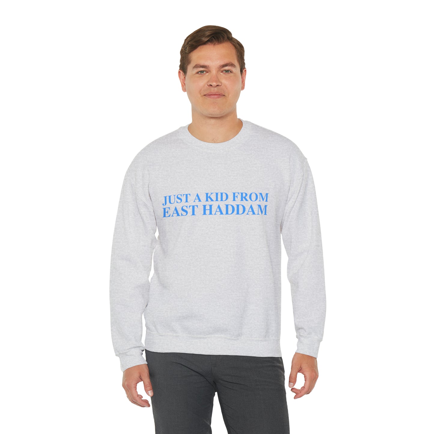Just a kid from East Haddam Unisex Heavy Blend™ Crewneck Sweatshirt