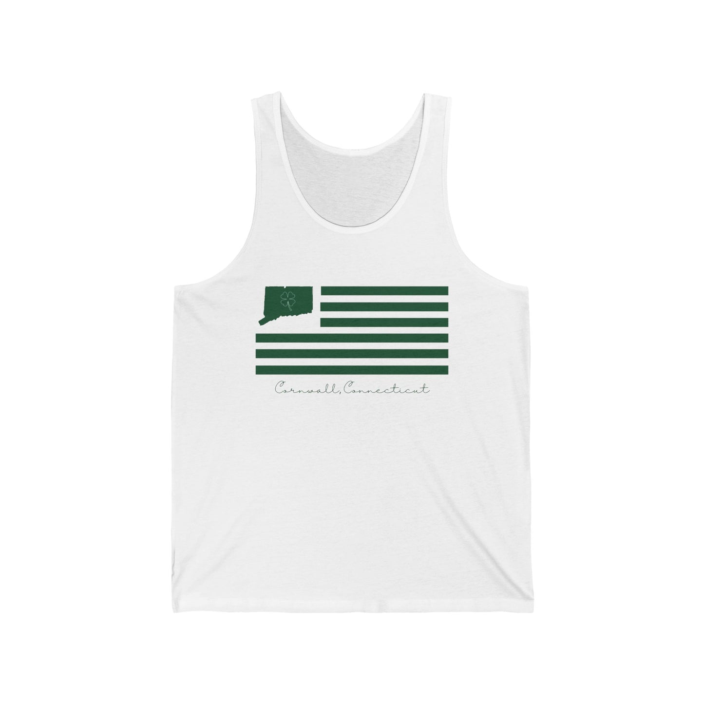 Cornwall Connecticut St. Patrick’s Day Flag Unisex Jersey Tank Top