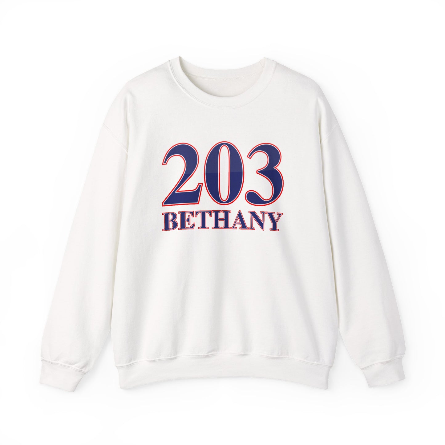 203 Bethany Red White & Blue Unisex Heavy Blend™ Crewneck Sweatshirt