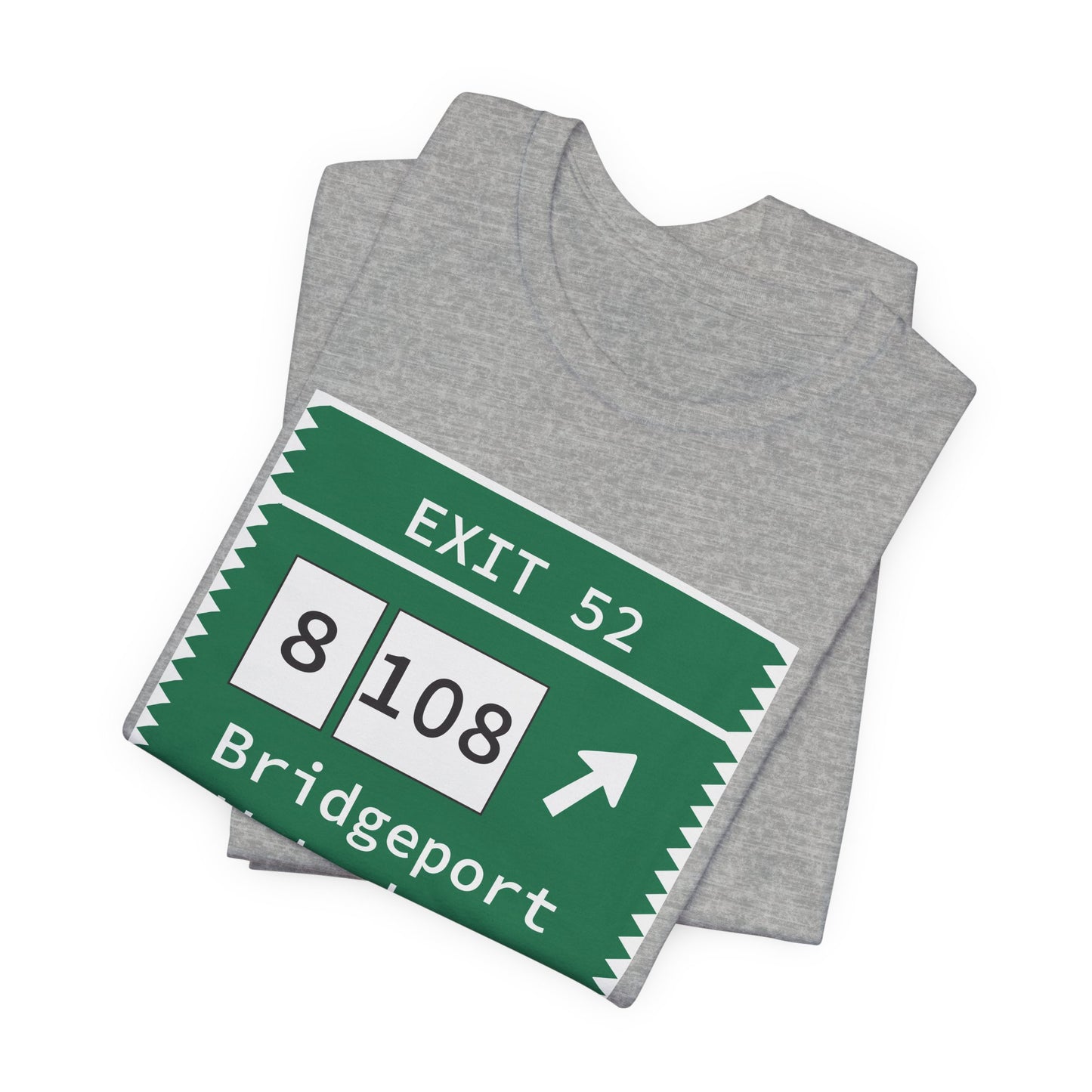 Vintage Merritt Parkway Exit 52 Sign Unisex Jersey Short Sleeve T-Shirt