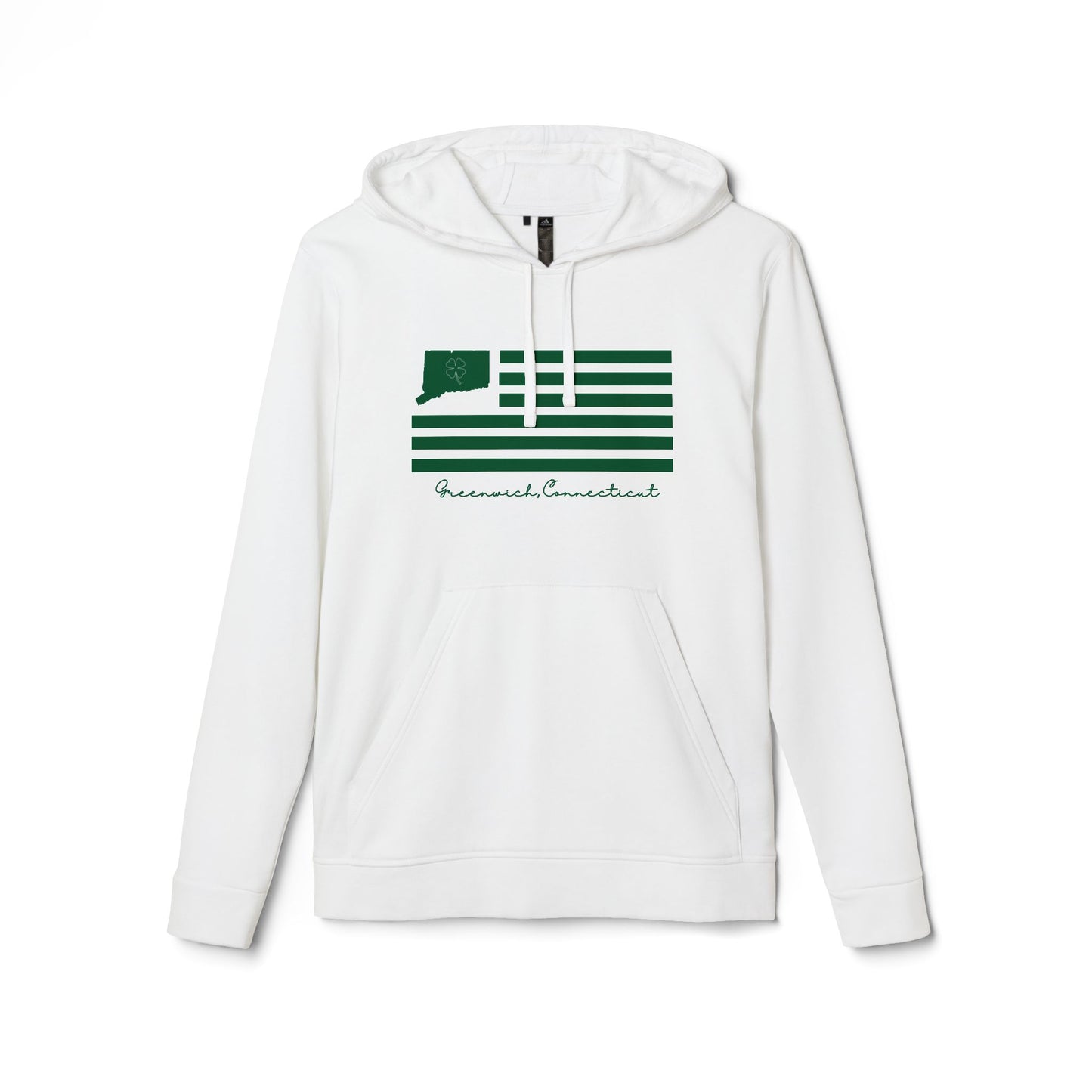 Greenwich Connecticut St Patrick’s Day Flag adidas Unisex Fleece Hoodie