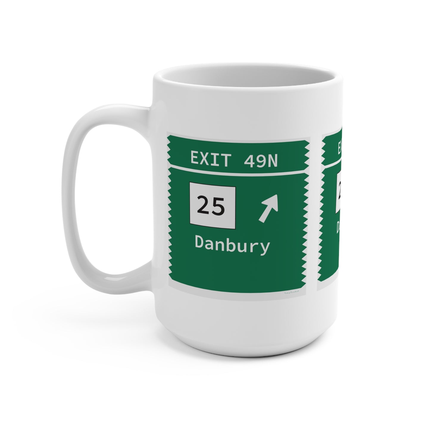 Vintage Merritt Parkway Exit 49N Sign Mug 15oz
