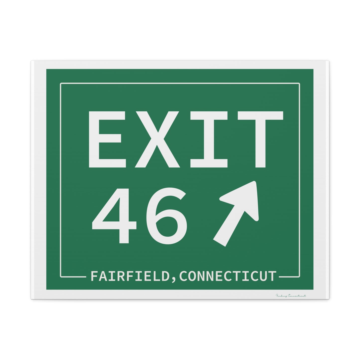 Vintage Exit 46 Merritt Parkway Sign Matte Canvas, Stretched, 1.25"