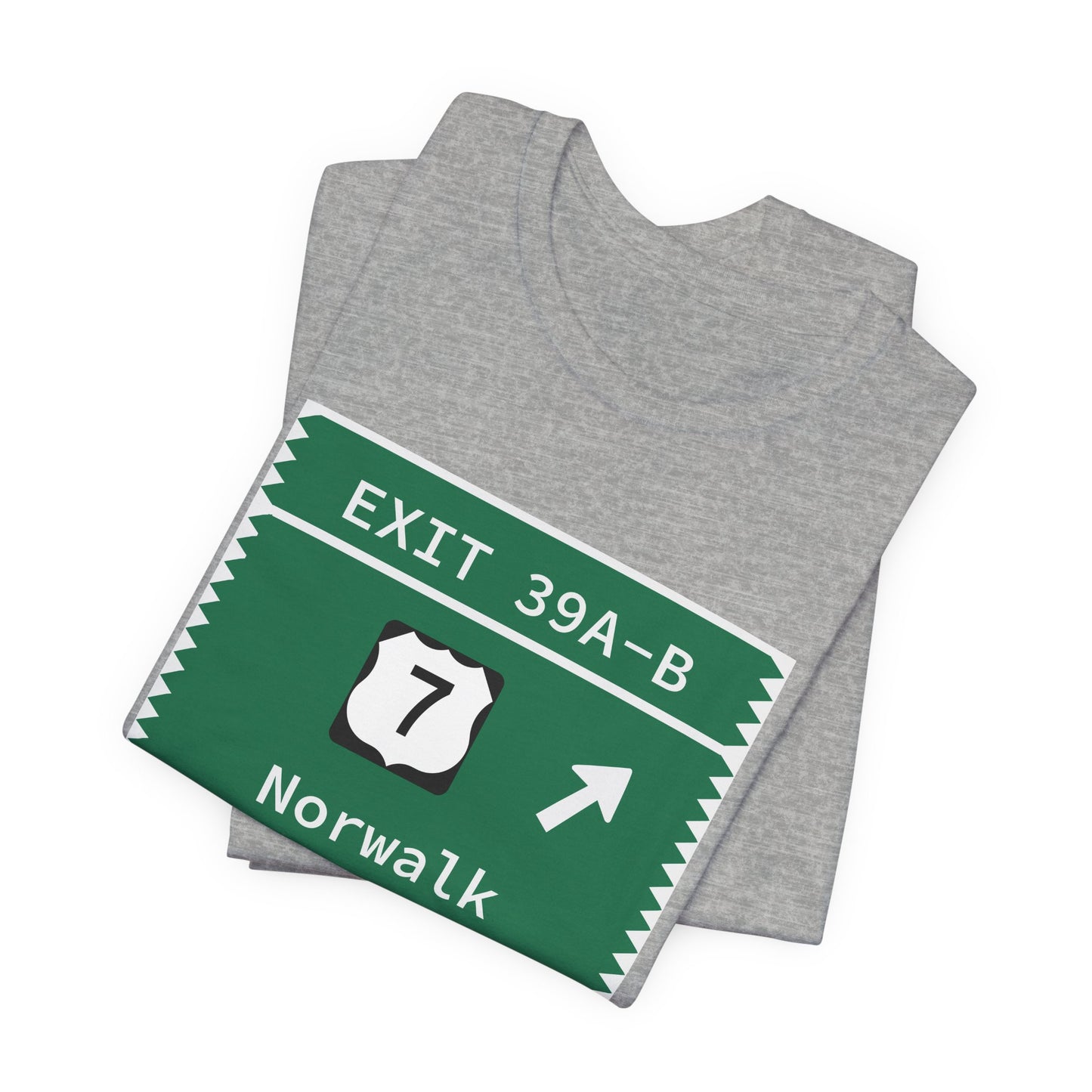 Vintage Merritt Parkway Exit 39 A-B Sign Unisex Jersey Short Sleeve T-Shirt