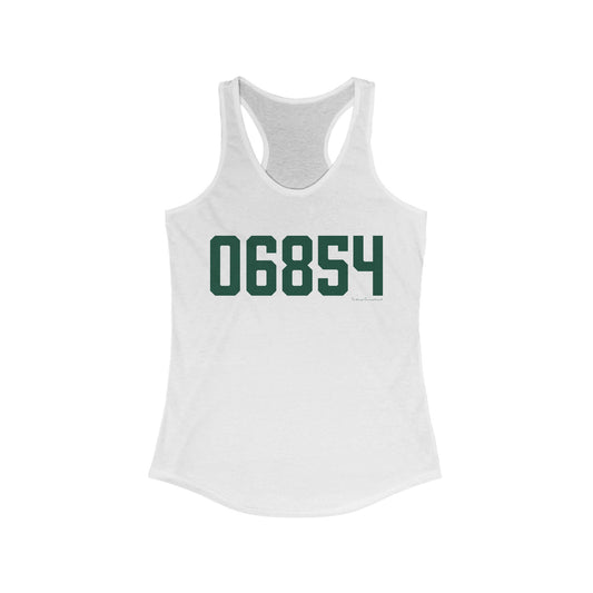 06854 Norwalk Connecticut Zip Code Women's Ideal Racerback Tank Top