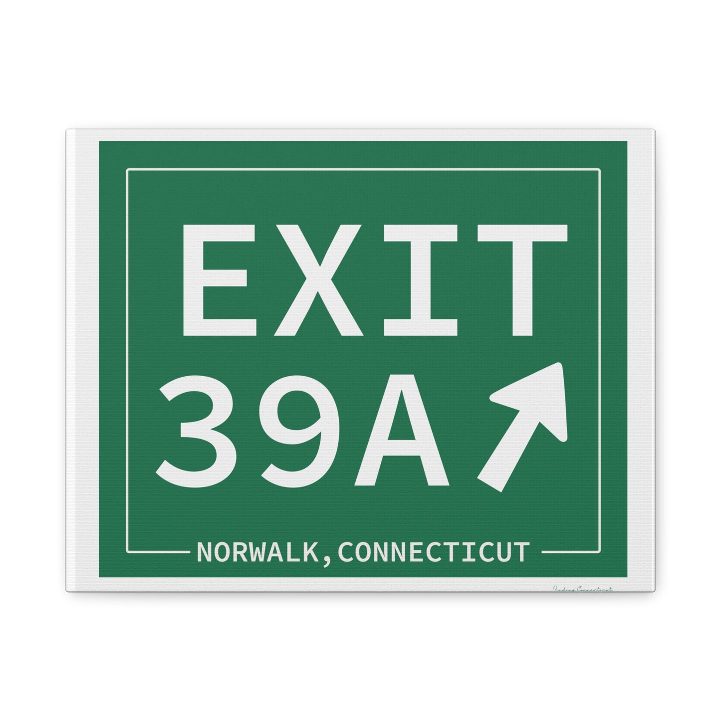 Vintage Exit 39A Merritt Parkway Sign Matte Canvas, Stretched, 1.25"