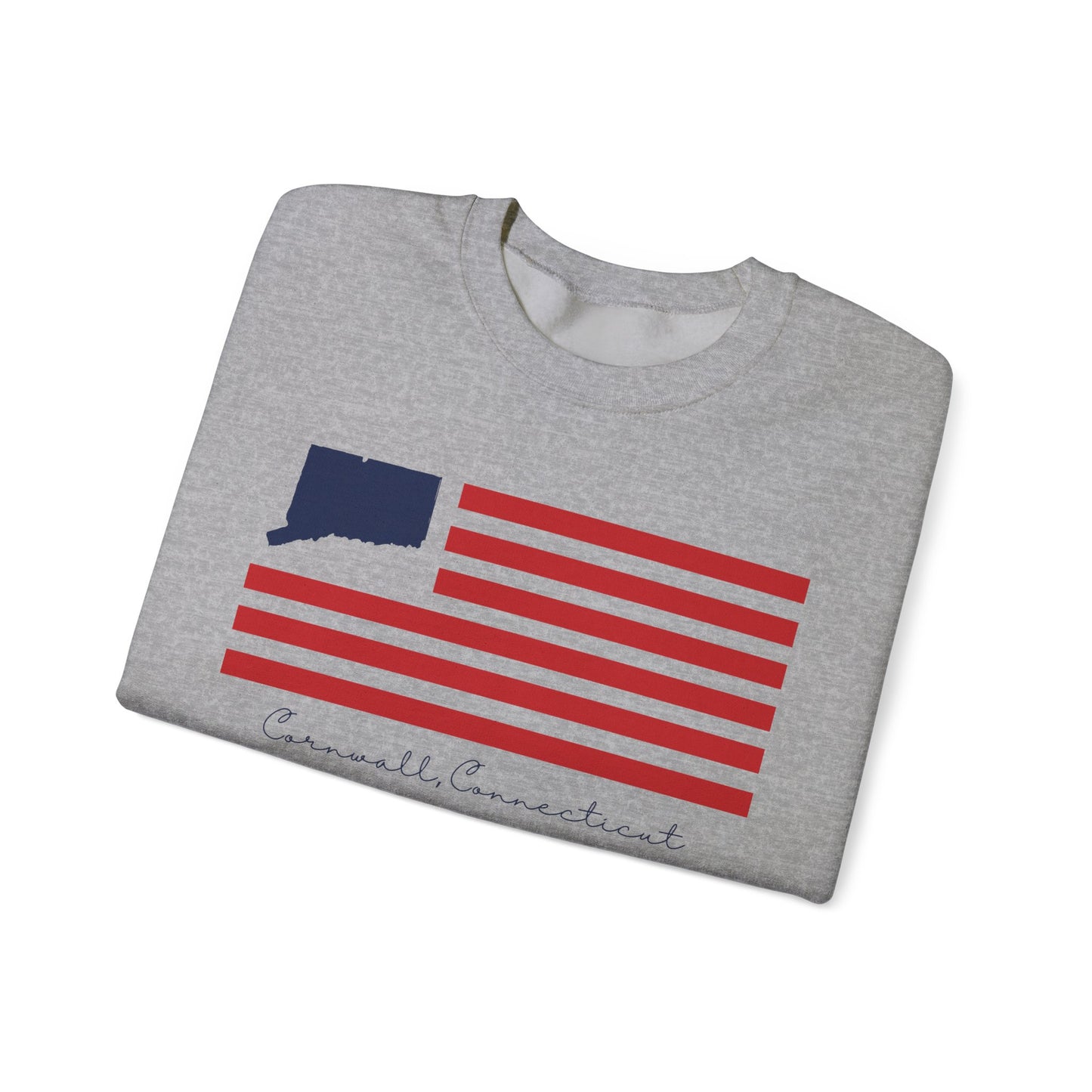 Cornwall Connecticut Flag Unisex Heavy Blend™ Crewneck Sweatshirt