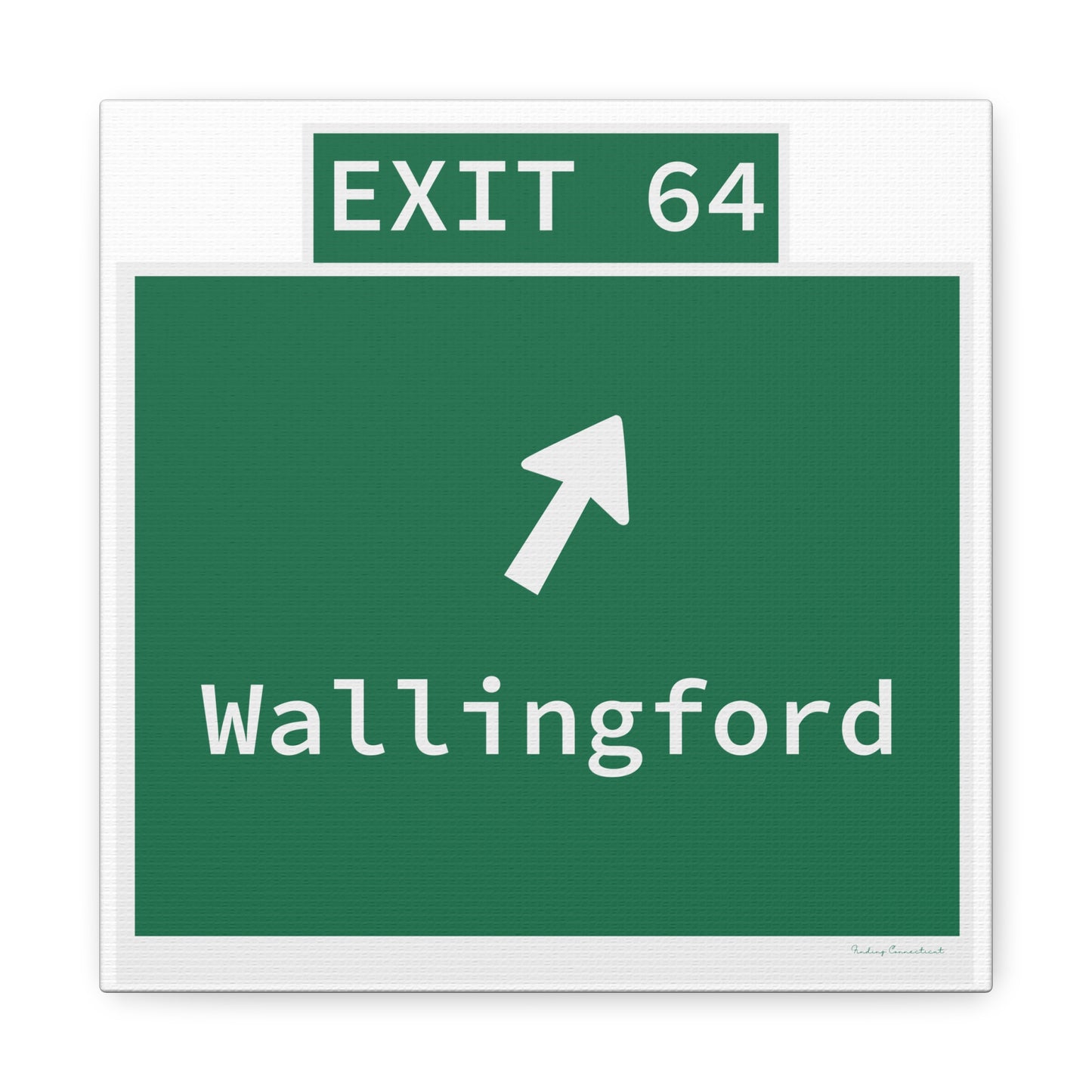 Vintage WCP Exit 64 Sign Matte Canvas, Stretched, 1.25"