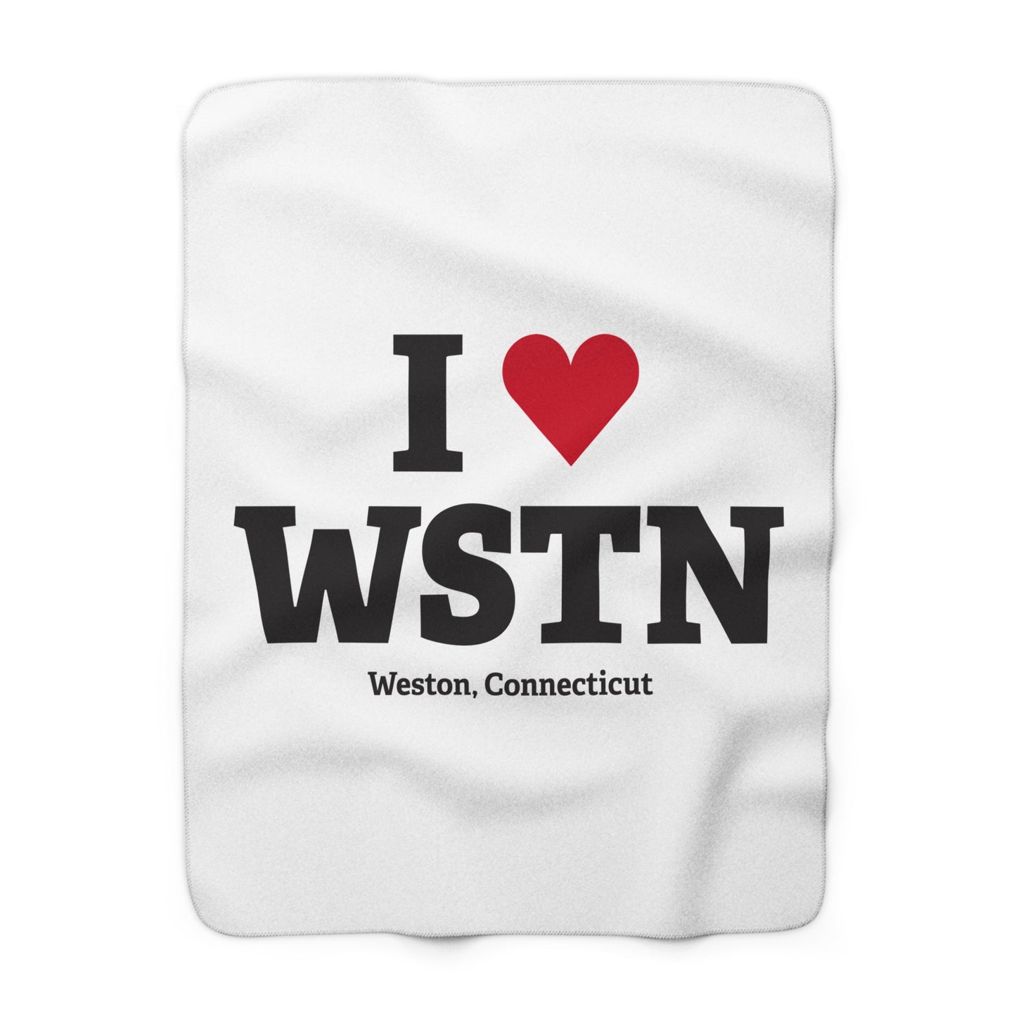 I Heart WSTN Sherpa Fleece Blanket