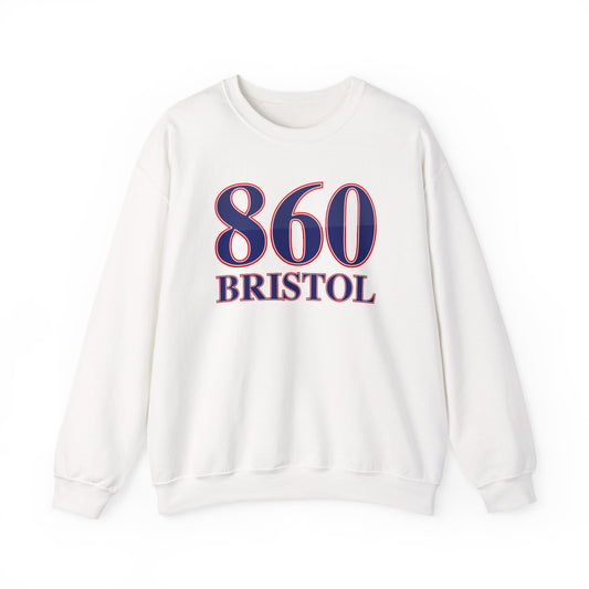 860 Bristol Red White & Blue Unisex Heavy Blend™ Crewneck Sweatshirt