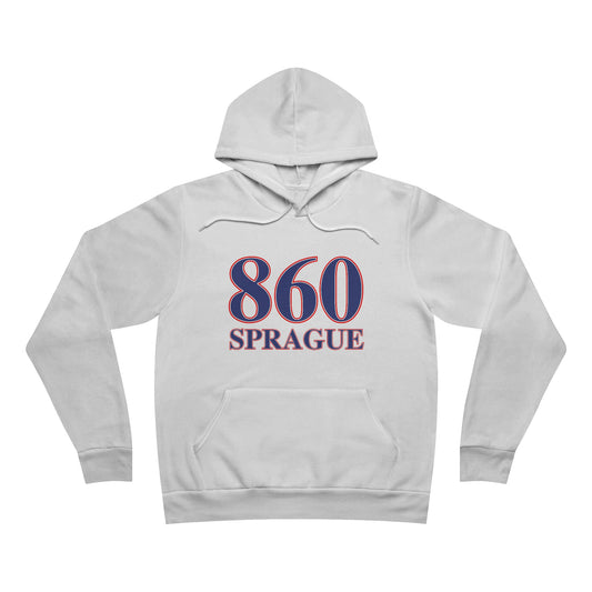 860 Sprague Red White & Blue Unisex Sponge Fleece Pullover Hoodie