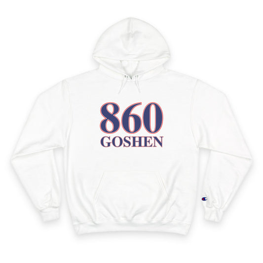 860 Goshen Red White & Blue Champion Hoodie