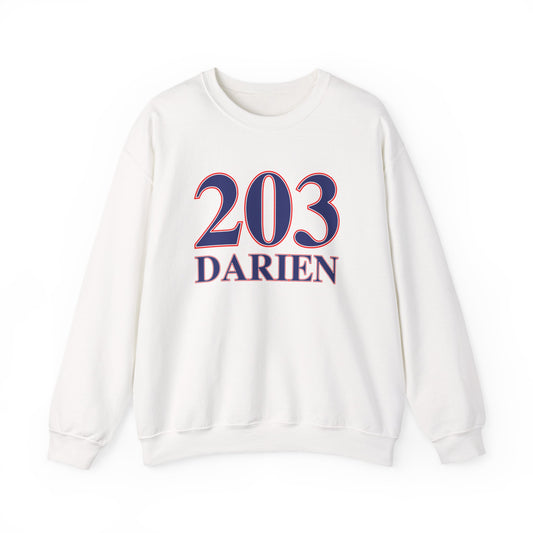 203 Darien Red White & Blue Unisex Heavy Blend™ Crewneck Sweatshirt