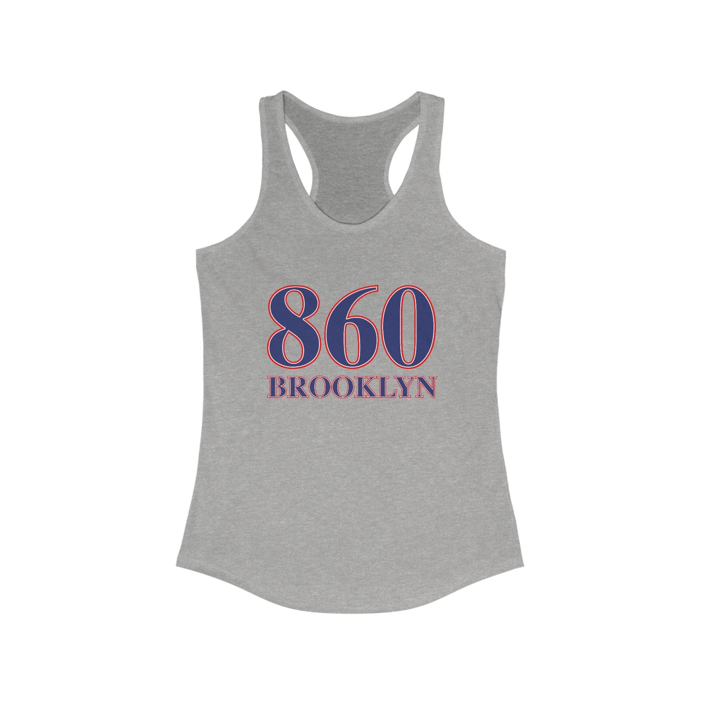 860 Brooklyn Red White & Blue Women's Ideal Racerback Tank Top