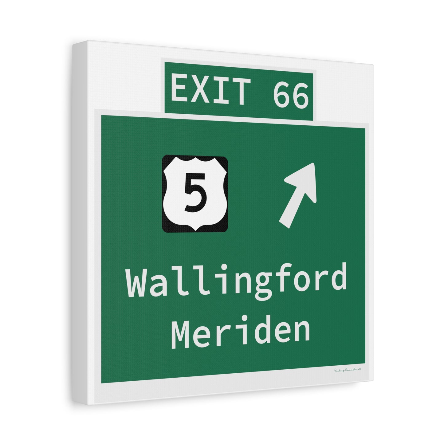 Vintage WCP Exit 66 Sign Matte Canvas, Stretched, 1.25"