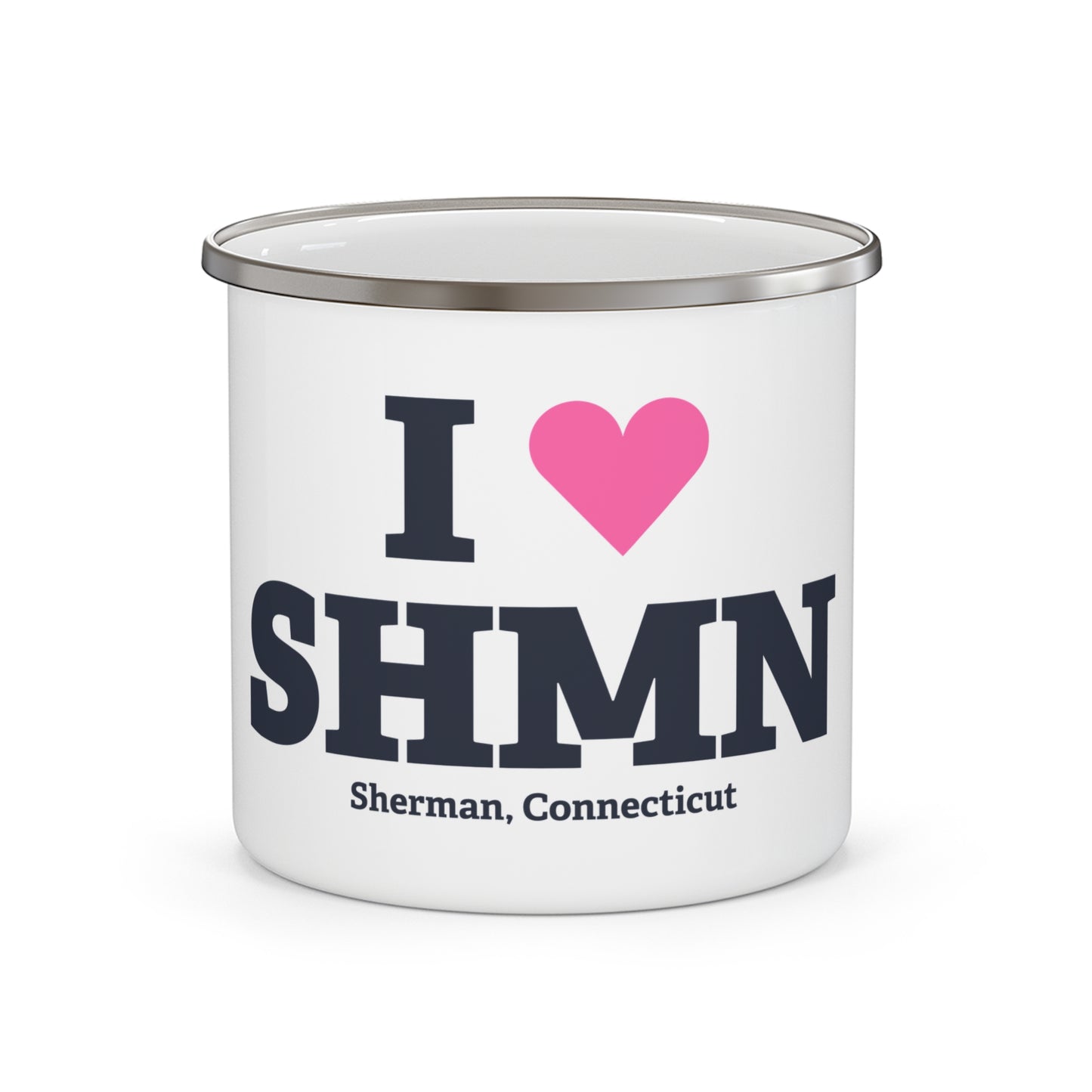 I Heart SHMN Enamel Camping Mug