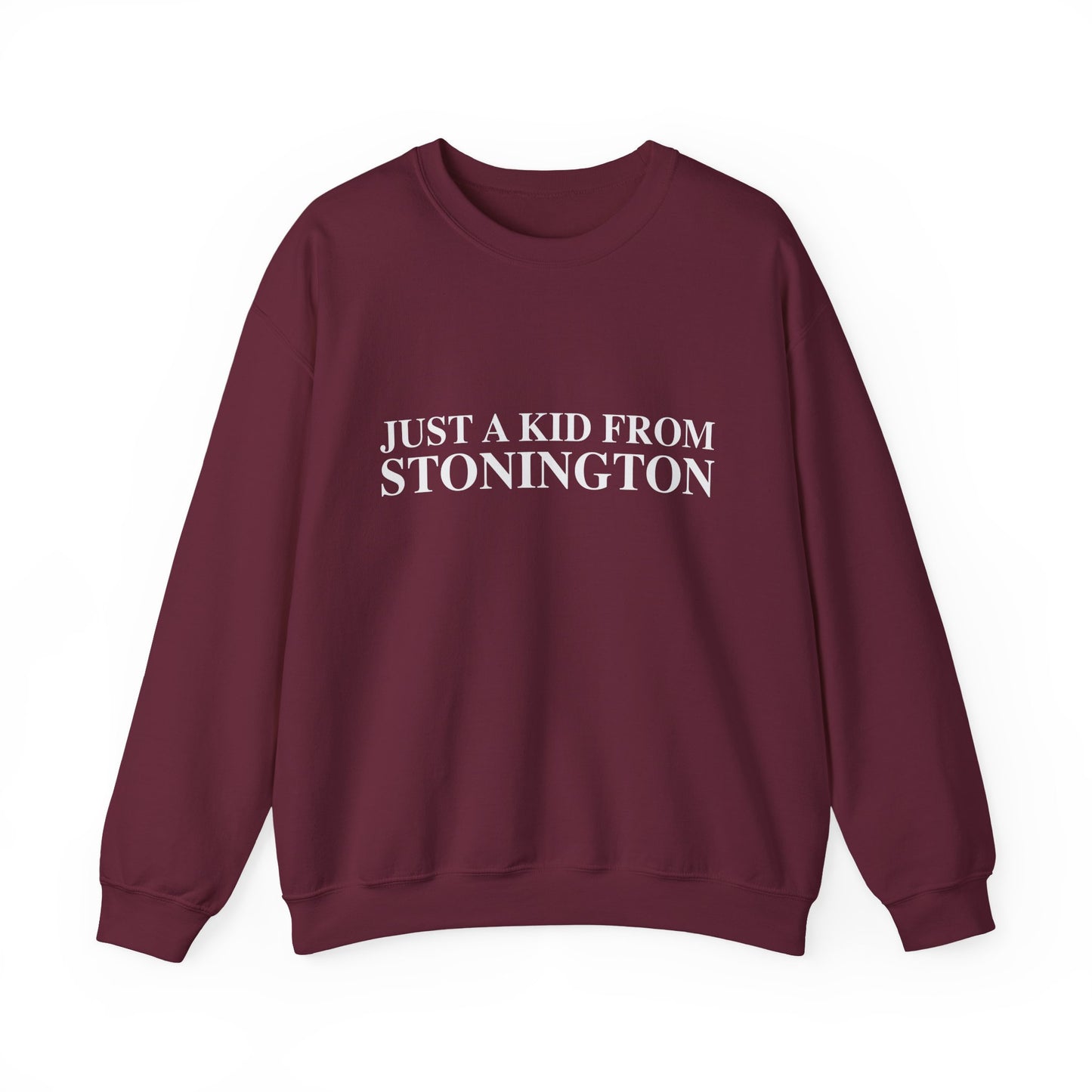 Just a kid from Stonington Unisex Heavy Blend™ Crewneck Sweatshirt