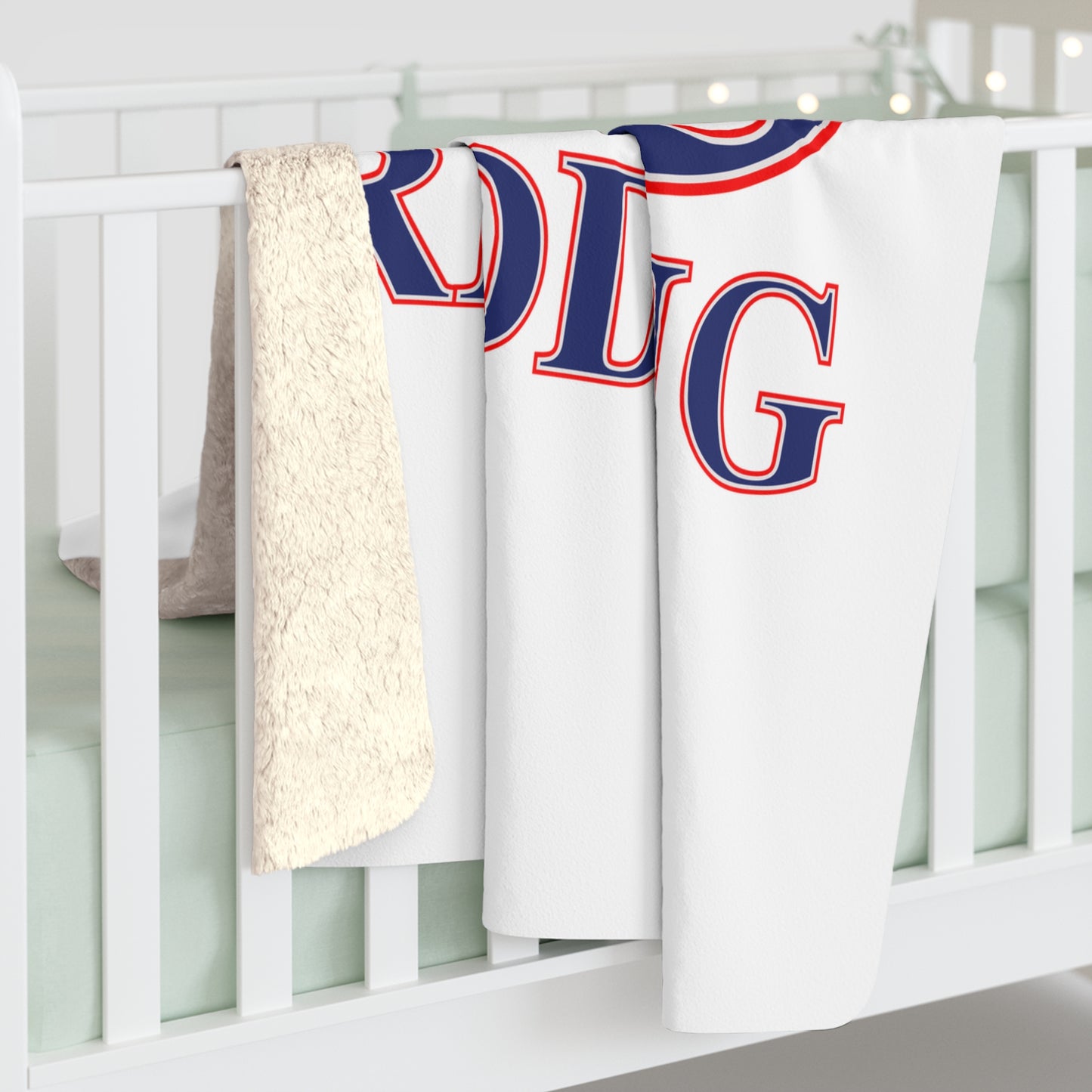 203 Redding Red White & Blue Sherpa Fleece Blanket