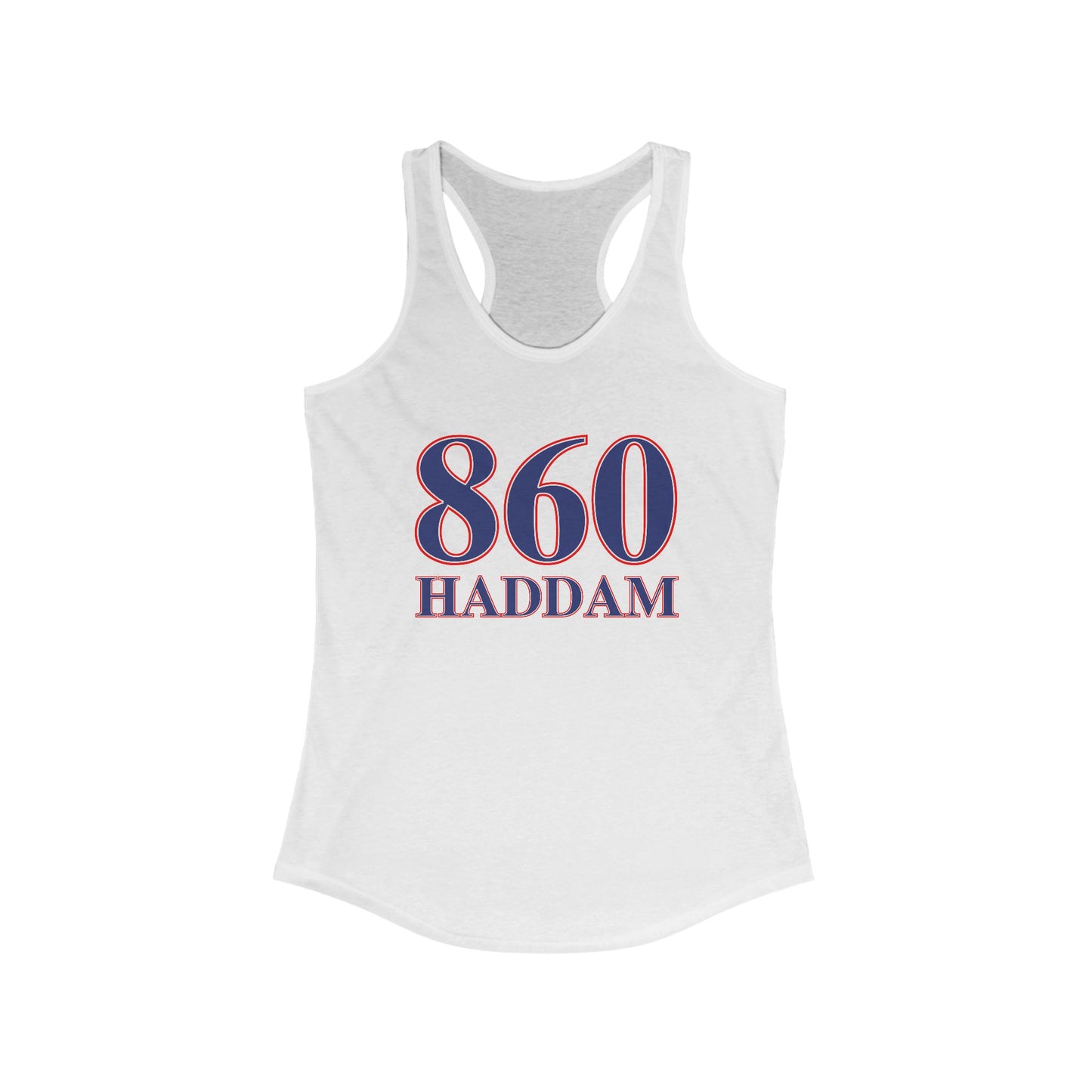 860 Haddam Red White & Blue Women's Ideal Racerback Tank Top