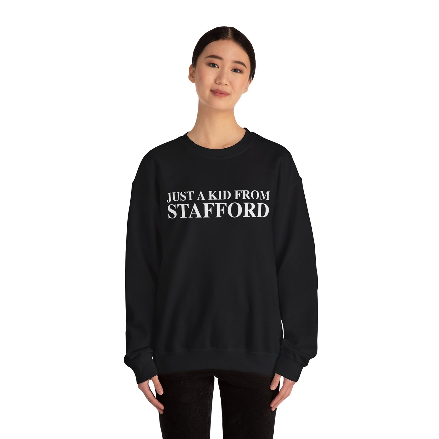 Just a kid from Stafford Unisex Heavy Blend™ Crewneck Sweatshirt
