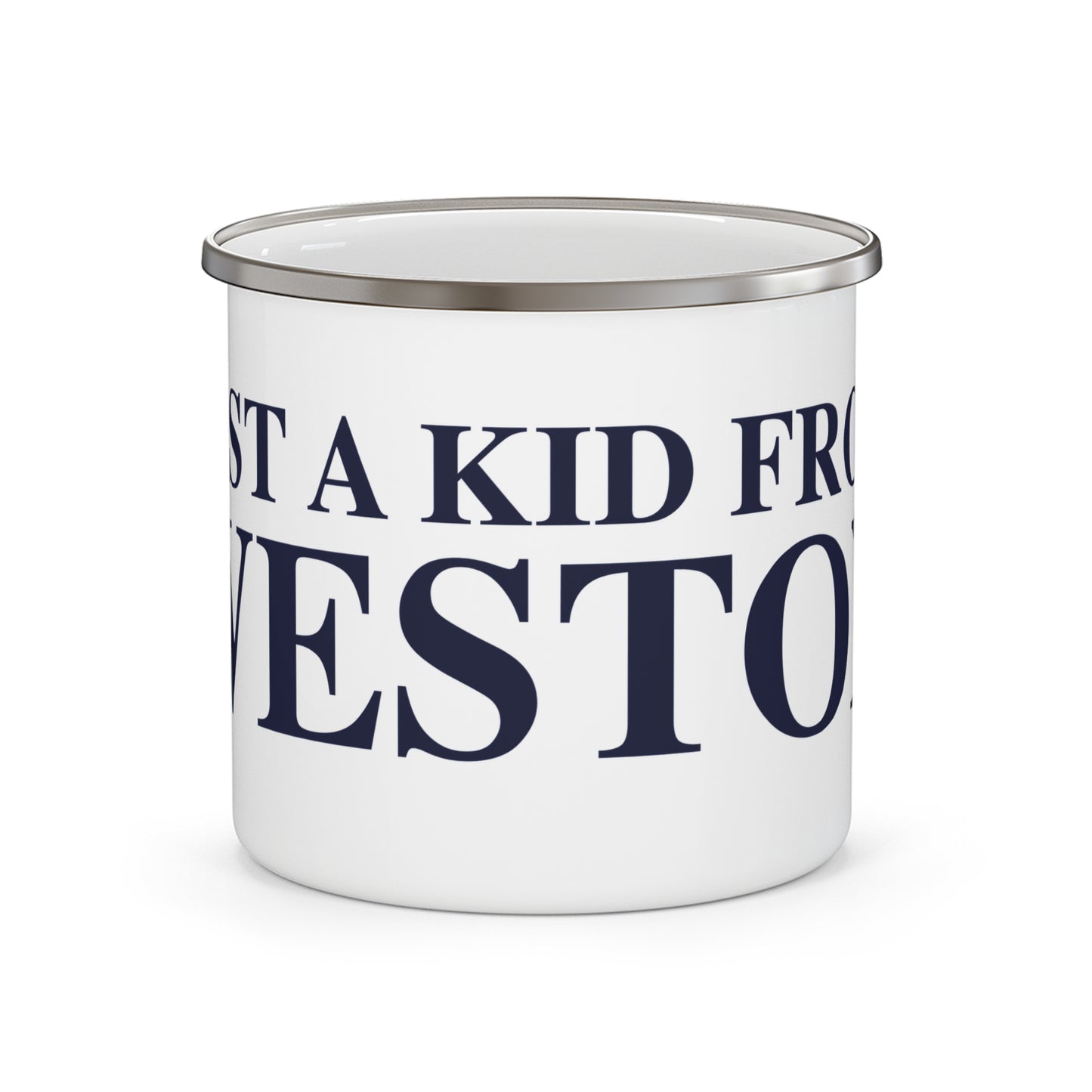 Just a kid from Weston Enamel Camping Mug