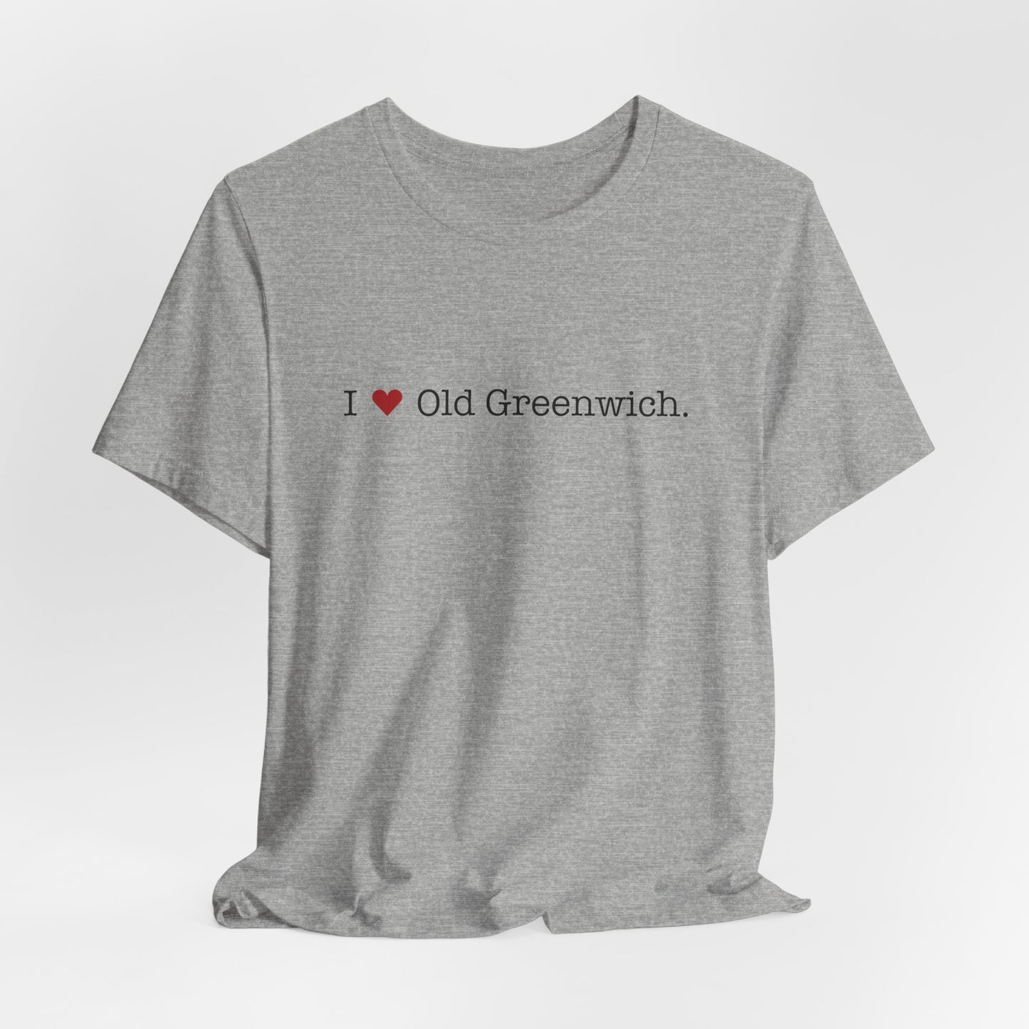 I Heart Old Greenwich. Unisex Jersey Short Sleeve T-Shirt
