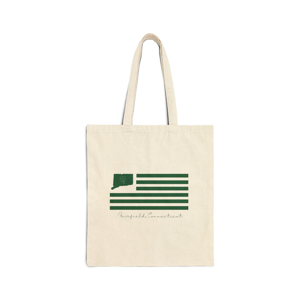 Fairfield Connecticut St Patrick’s Day Flag Cotton Canvas Tote Bag
