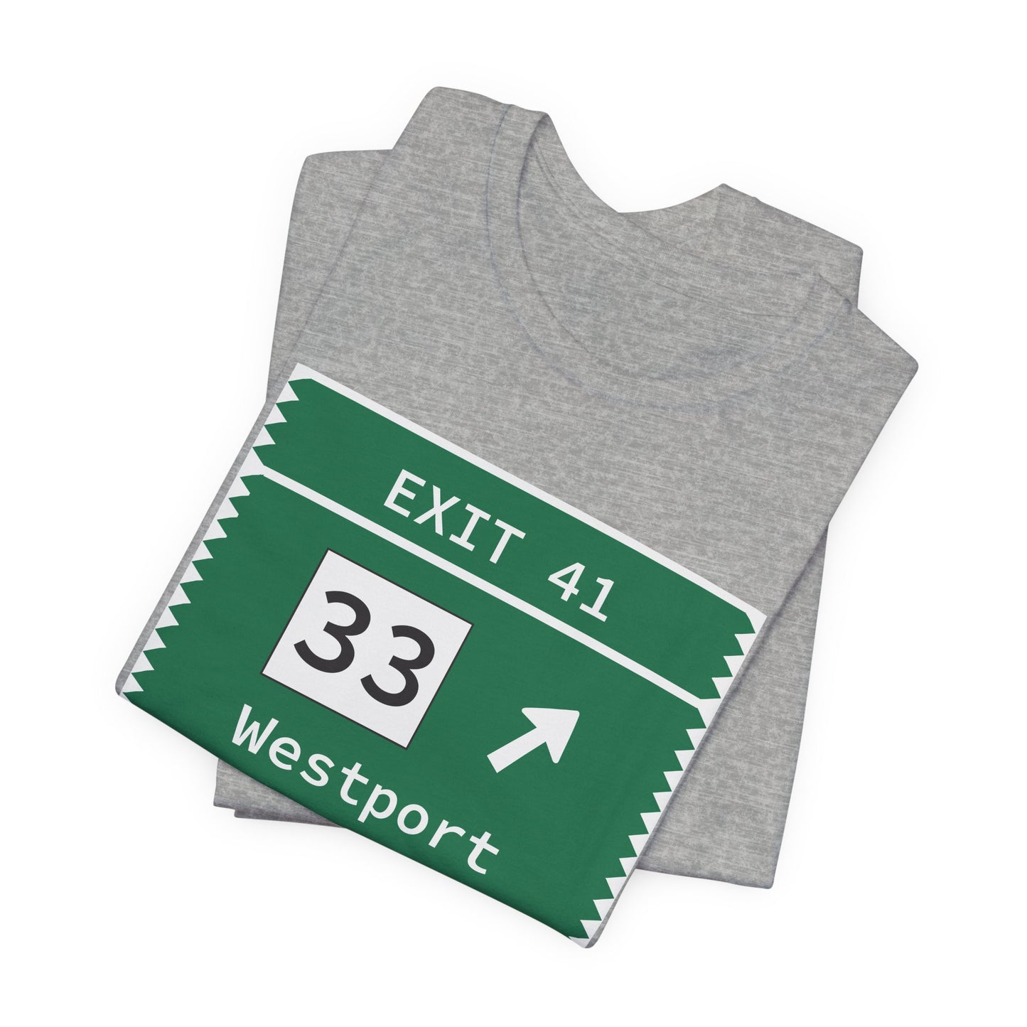 Vintage Merritt Parkway Exit 41 Sign Unisex Jersey Short Sleeve T-Shirt