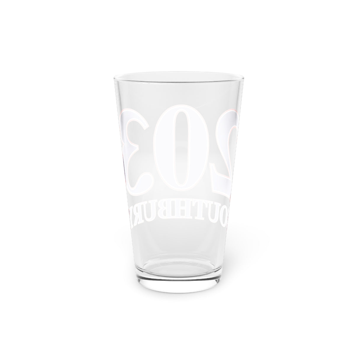Southbury Red, White & Blue Pint Glass, 16oz