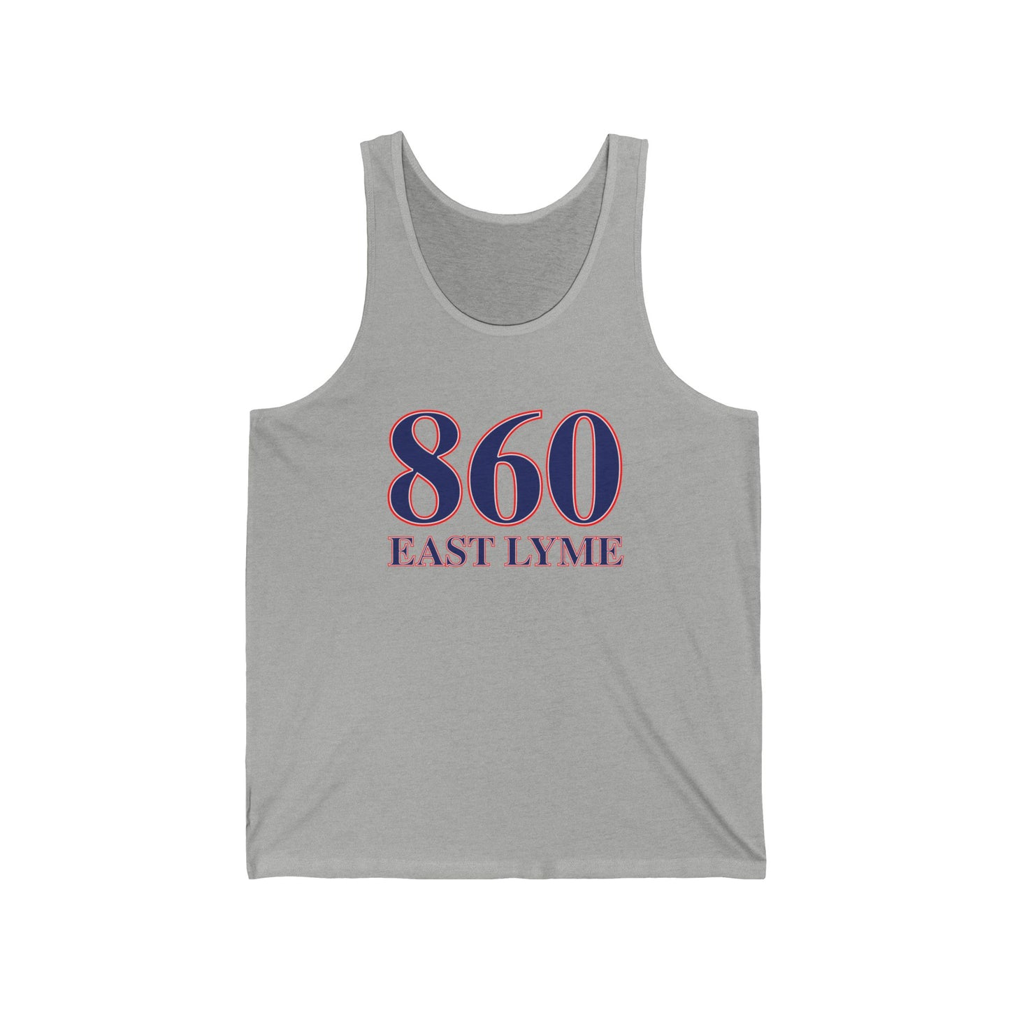 860 East Lyme Red White & Blue Unisex Jersey Tank Top
