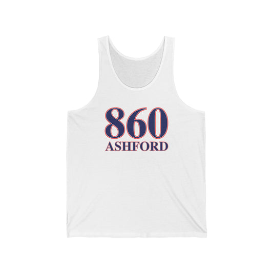 860 Ashford Red White & Blue Unisex Jersey Tank Top