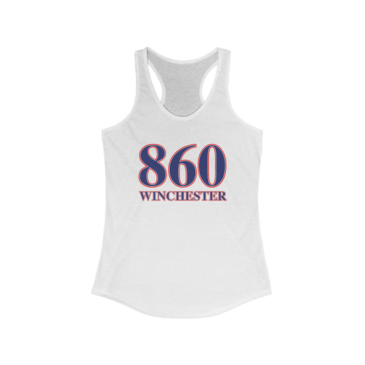 860 Wnchester Red White & Blue Women's Ideal Racerback Tank Top