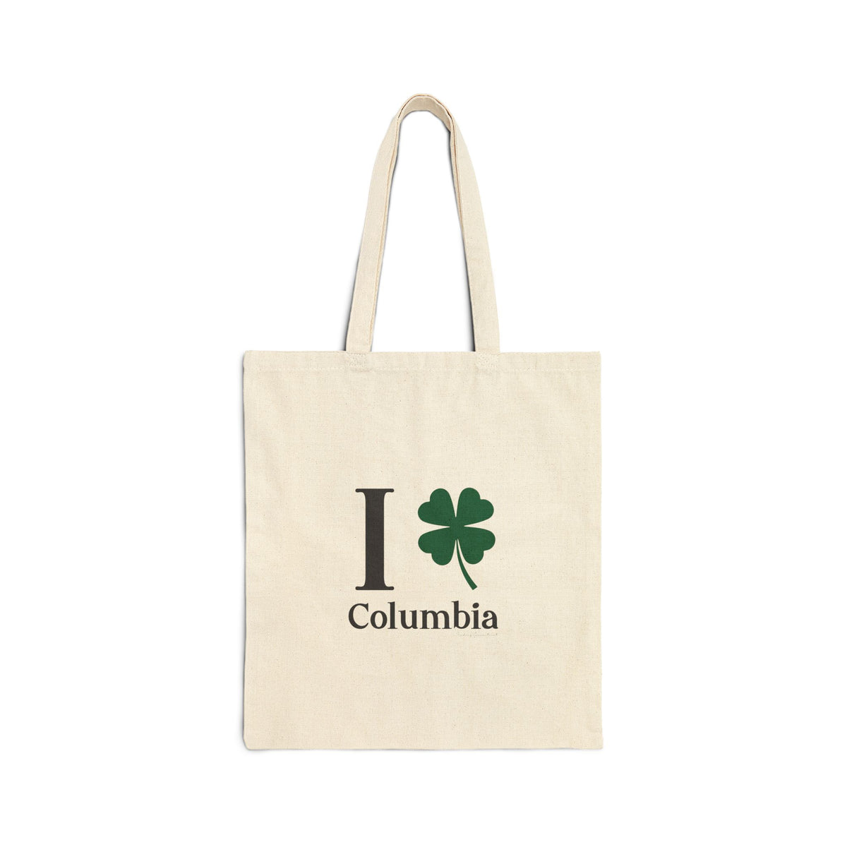 I Clover Columbia Cotton Canvas Tote Bag