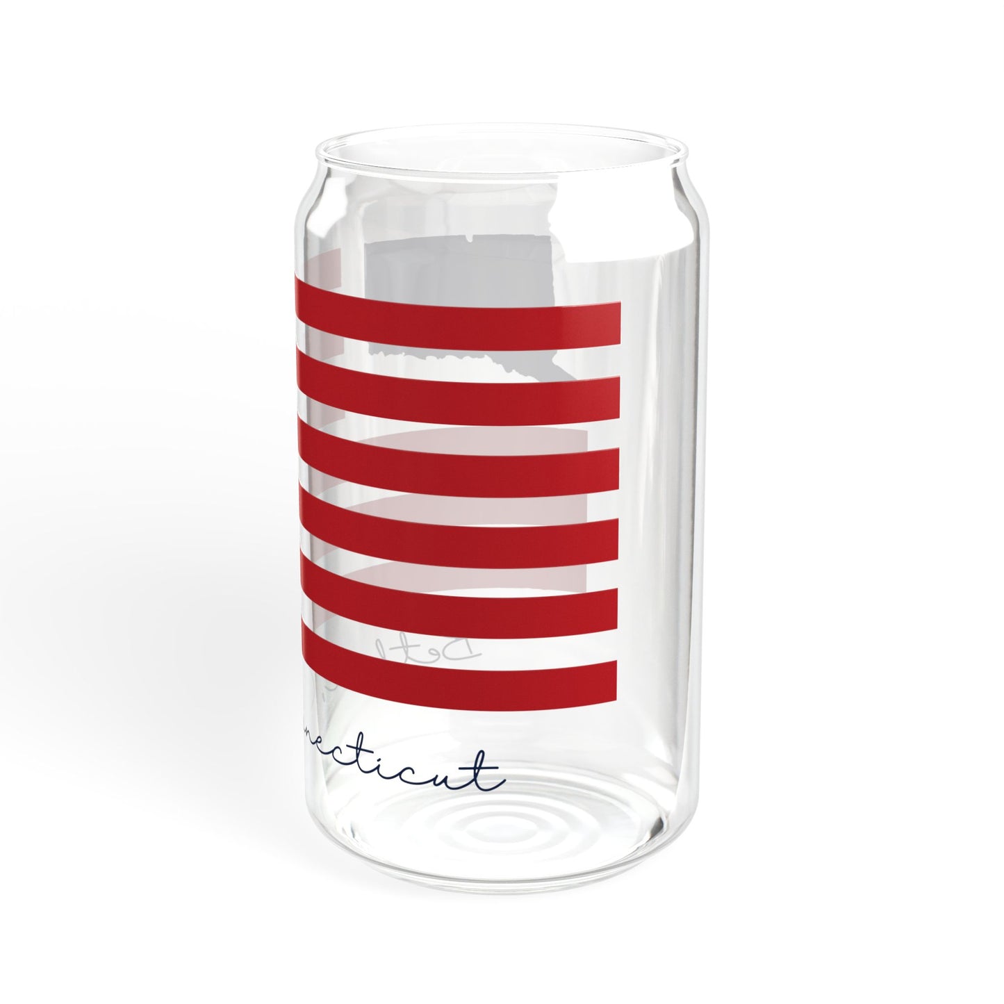 Bethel Connecticut Flag Sipper Glass, 16oz