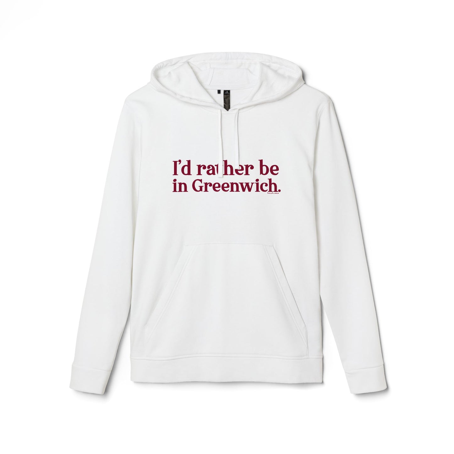 I’d rather be in Greenwich adidas Unisex Fleece Hoodie